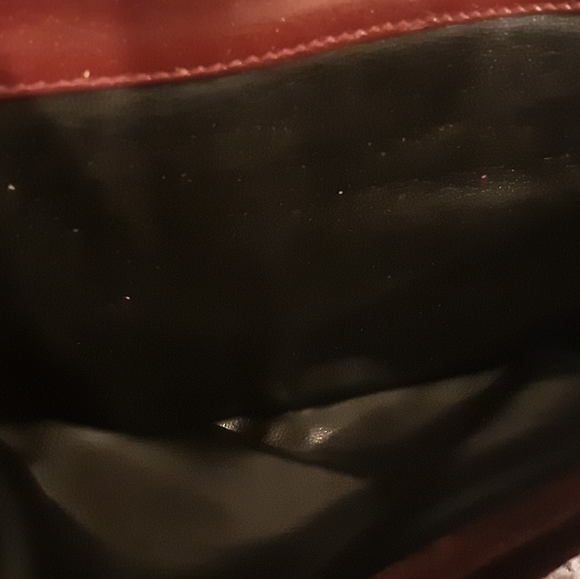 Celine burgandy Pouch with Suede Texture - Picture 6 of 8